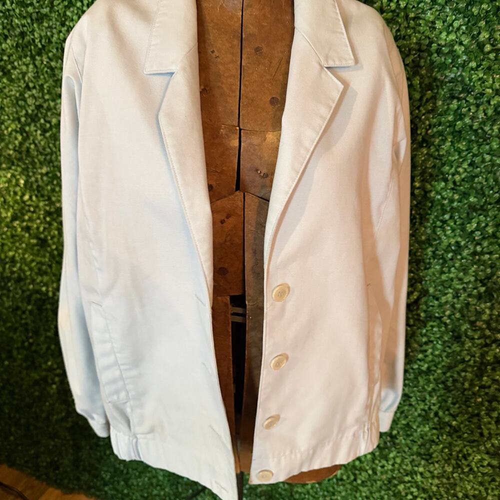 Vintage Country Suburbans Jacket Made in USA Cream Lightweight Coat Size 8